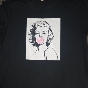 Source Unknown Black Tee with Pink Graphic